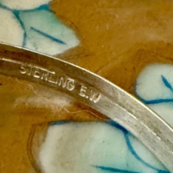 Handmade Native American Turquoise & Sterling Silver Cuff Bracelet Esther White - Picture 6 of 8